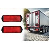 BISOMO 2 x Reflector, Rear Reflector, Side Reflector, Rectangular, Red,