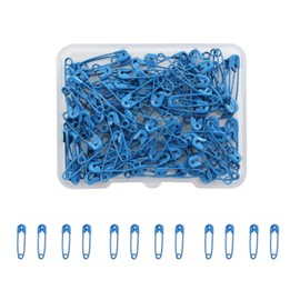 120 Pcs Small Safety Pins,19mm Safety Pins for Clothes Tags Dark Blue Mini Safety Pin Rust Resistant Nickel Plated Steel Set for Crafting,Sewing,Rimming Fastening Clip Button for Garment Hang Tag