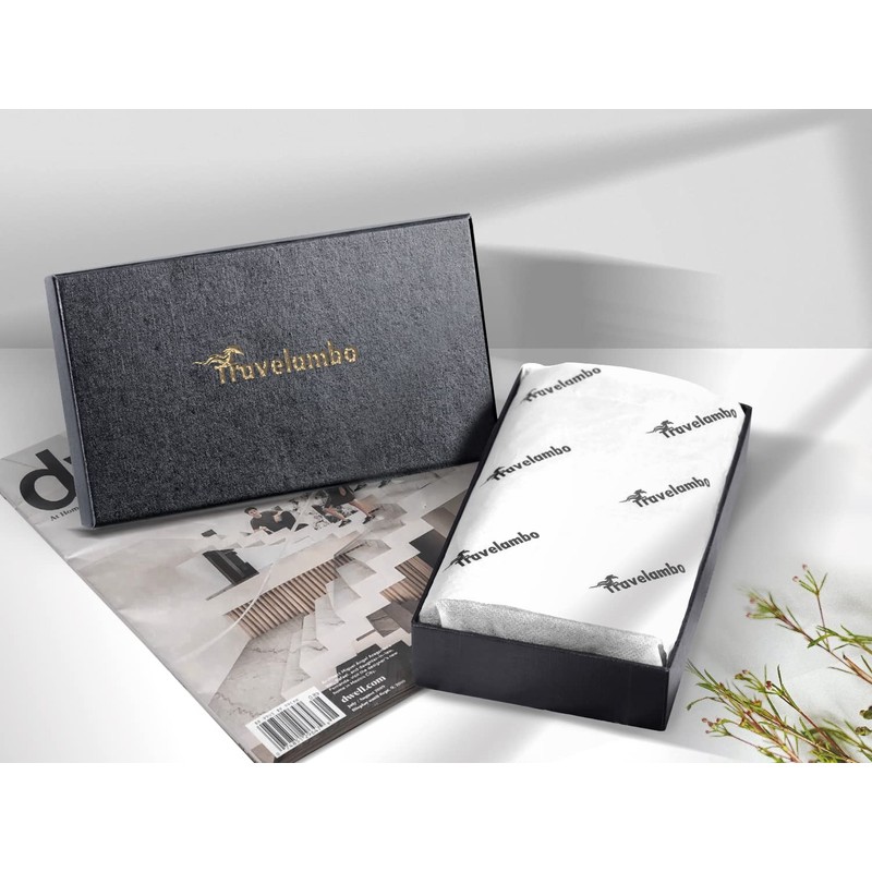 Travelambo Women's Wallet RFID Blocking Trifold Clutch Large Capacity Credit