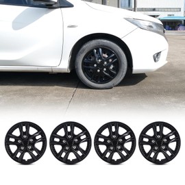 AUTOFREE 12 Inch Hubcaps Wheel Rim Covers, Black Lacquer Hub Caps Clip On Auto Tire Sturdy Guards Replacement Set of 4, Universal for Most Cars Nissan Toyota Chevy VW Ford Honda Mitsubishi