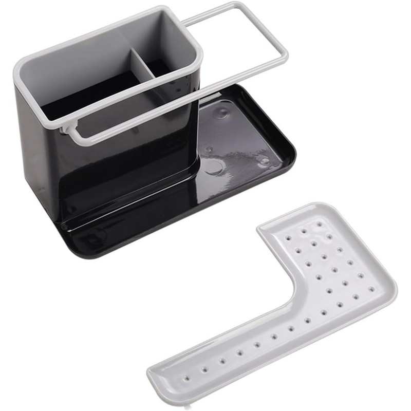 KKTECH Sink Tidy Caddy Kitchen Sink Organizer with Removable Drip
