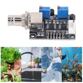 PH 0-14 Value Detection Sensor PH Electrode Probe PH Detection Sensor Module PH Sensor Probe PH Data Detection Probe with Waterproof Probe Digital Probe Monitor Kit BNC Connector