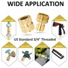 STYDDI Brass Full Flow Garden Hose Quick Release Connect Adaptor