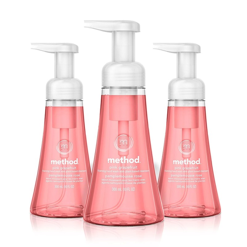 Method Foaming Hand Soap, Pink Grapefruit, 10 Fl Oz, Biodegradable