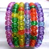Amaney 500 Pieces Glitter Pony Beads 6x9mm Mixed Colors Transparent
