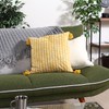 Fujiboeki Cushion Cover 45×45 Yellow 100% Cotton with Tassel Dot