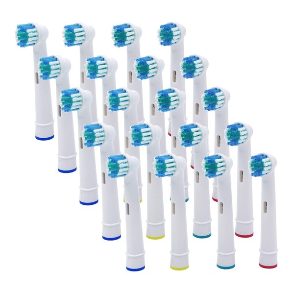 Replacement Brush Heads Compatible with Electric Toothbrush- 20 Pack of Heads Replacement for Precision Clean Fit for Pro 1000 1500 3000 5000 6000 8000 9000 Vitality, Triumph & More