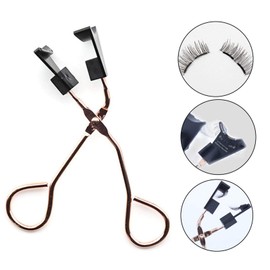 Magnetic Eyelash Curler Eyelash Set, Magnetic Lash Applicator Tool Eyelashes Clip Tool Kit Magnetic Eyelash Partner with 3 Reusable Magnetic False Eyelashes