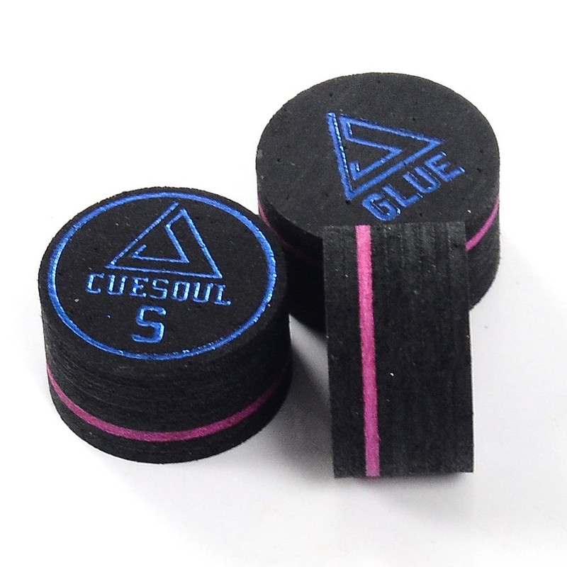CUESOUL 5 Pieces 14mm 9 Layer Pool Cue Tips -