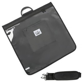 SUPER STAM Tefillin Clear Front Rain Proof Travel Tote bag .with Carry Handle And shoulder strap (Small 12X12.5)