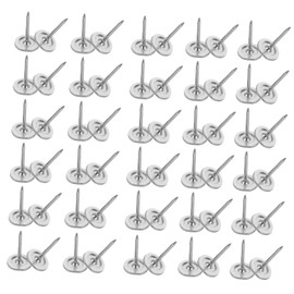 BUGUUYO 100pcs Flat Head Decorative Upholstery Tacks Extended Thumb Tacks for Furniture Sofa Headboards Wall Art Damage Removal Protective Design Multiuse