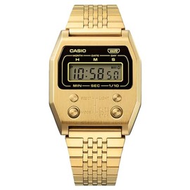 Casio Vintage A1100G-5EF Edgy Men's Watch Digital Gold IP, gold, A1100G-5EF-AMZUK