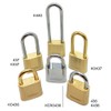 Sesamee K0437 4 Dial Bottom Resettable Combination Brass Padlock with