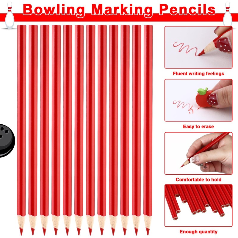 48Pcs Red Marking Pencil Red Glass Marking Pencil Carpenter Pencil