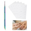 Cuticle Pusher, 2-In-1 Cuticle Pusher Tool with 5 Sheet Nail