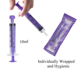 4Pcs Animal Syringe Feeder Chromatic Plastic Syringe Pet Feeding for Puppies, Cat, Rabbits and Other Baby Animals Measuring Tools for Scientific Labs, Oil or Glue Applicator (10ml)