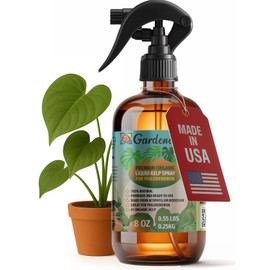 GARDENERA Professional Organic Liquid Kelp Spray for Philodendron Plants - 8 oz - Ready-to-Use Fully Organic Seaweed & Kelp Fertilizer Mist