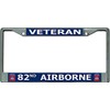 Veteran 82nd Airborne Chrome License Plate Frame