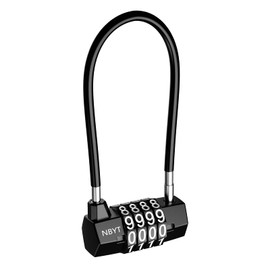Ankilo Newest 4 Digit Combination Padlock, 3.54 inch Outdoor Waterproof Resettable Padlock for School, Employee, Gym & Sports Locker, Gate, Case, Toolbox, Fence - Black (HT19_S-MA05UK)