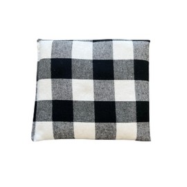 HOME COMFORT Black Plaid Regular Therapeutic Microwavable Heating & Cooling Pad – Natural Rice Pack (10x7 inches)