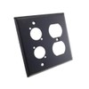 usbargainsound ProCraft Stainless Steel Black 2 Gang Wall Plate/AC Duplex