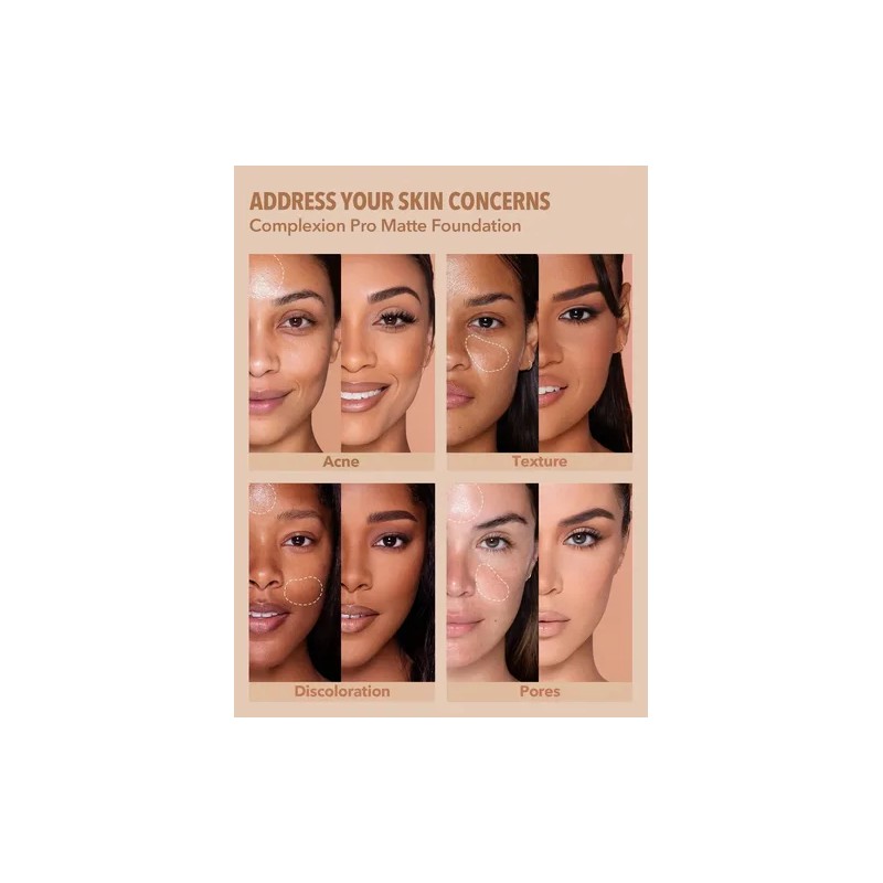 Sheglam Complexion Pro Base Líquida Larga Duración Mocha .
