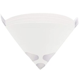 100 Pieces Paint Filter Paint Strainer Cone Paint Filter 100 Micron Paint Strainer Paper Cone Paint Filter Paper Paint Strainer Cone Paint Filter Screen with Fine Nylon Mesh, White