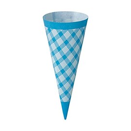 FBASVP003-200 Cone Sleeves (Blue Check), Ice Cream, Soft Cream, Disposable 200 Pieces