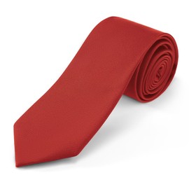 JUNMEISI Crimson Red Ties For Men Solid Pure Color Tie 3.15" (8CM) Formal Necktie for Men in Gift Box