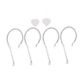 TOVINANNA 2 Pairs Loose Heel Straps for Women Detachable Rhinestone Shoe Laces with Pearl Accents for High Heels Nonslip Ankle Strings Shoe Accessories