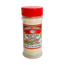 Angel Brand Mustard Powder 3 oz Bottle - Mustard Ground Made from Mustard Seeds with Tangy Taste and Pungent Aroma - Zesty Kick for Season Meats, Soups, Salad Dressing, Marinades & Sauces