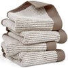 Cleanbear Hand Towels for Bathroom Set of 4, Jacquard Weaved