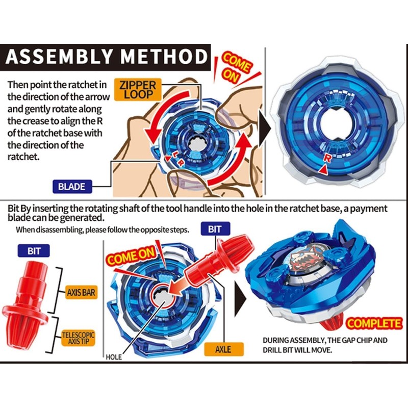 DEZAWRTY Gyro X Set with Keel Shark Right Spinning Top