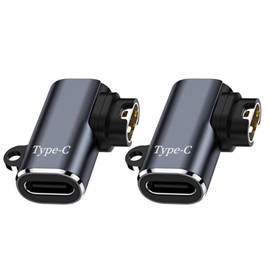 ZIXINZIYI USB-C 90 Degree Smartwatch Charging Adapter Compatible with Garmin Fenix7 7X 5S 6 6X 6S PRO and More (2 Pieces-B)