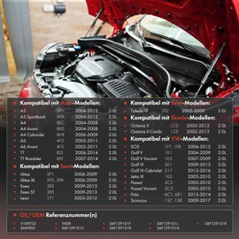 Frankberg Oil Water Separator Ventilation Hoses for Crankcase Replace# 06F129101C