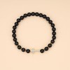 COAI Black Tourmaline Cross Bracelet for, Stone Beaded Bracelet, Jesus