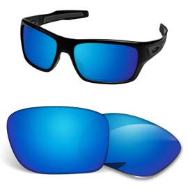 1.5MM Replacement Lenses Compatible With Oakley Turbine OO9263 Sunglasses, Anti-Scratch and Impact Resistant - Ice Blue Polarized