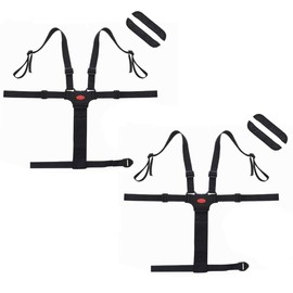2 Packs Harness Safe Seat Belt, Magnolora 5-point Adjustable Baby Chair Stroller Safety Straps for Baby Highchairs, Baby Stroller, Pushchair, Car Baby Seat, Baby Dining Chair etc