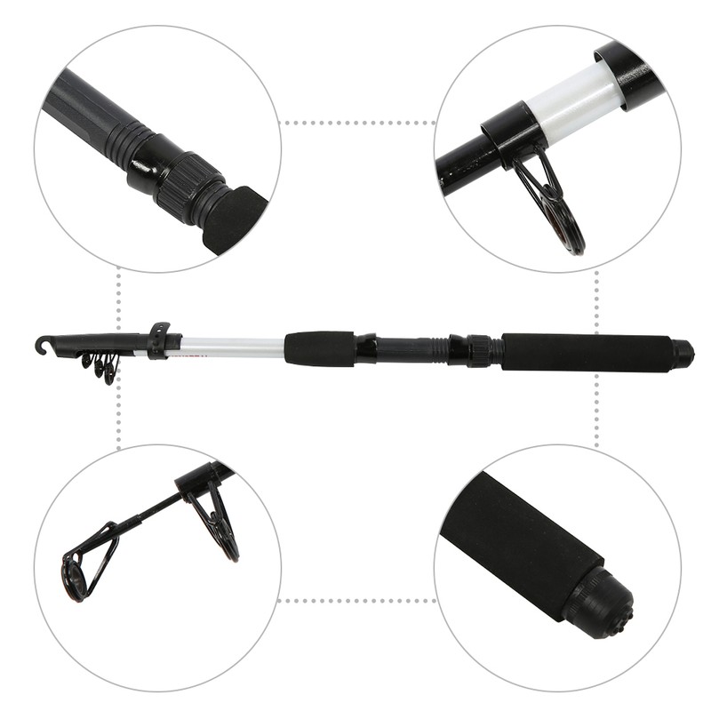 Telescopic Fishing Rod Glass Fiber Portable Sea Casting Spining Pole