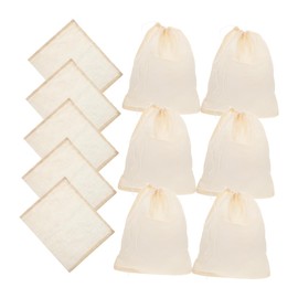 ULTECHNOVO 20pcs Reusable Drawstring Soup Bags Fine Mesh Cooking Strainer Bags for Soup Spice Tea Fillable Tea Comfortable Touch No Residue Leakage