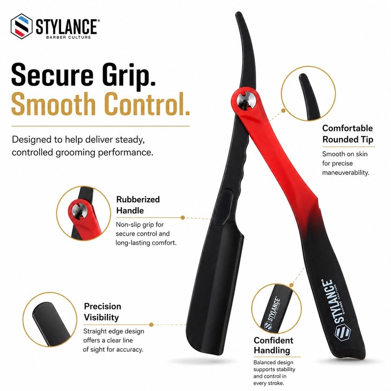 STYLANCE Foldable Straight Razor Holder, Fast and East to Assemble,
