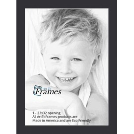 23x32 Smooth Black / Black Custom Mat for Picture Frame with 19x28 opening size (Mat Only, Frame NOT Included)