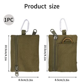 Sdhgerh Mini Bauchtasche Multifunktional Gürteltasche mit Haken Tasche Doppelseitiger Reißverschluss Hüfttasche Herren Damen für Outdoor Camping Wandern Radfahren Klettern ‎Armeegrün (Armeegrün)