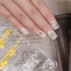 HYWWPFLAY 2 Boxes Star Nail Charms, Silver and Gold Nail