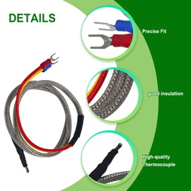 812-0210 Thermocouple Replacement,Compatible with Quadrafire 800 1000 1100i Insert,1200 Freestanding & 1200i Insert Pellet Stove,Fits Quadra Fire 800 1000 1100i 1200 1200i Stoves,Thermocouple Parts