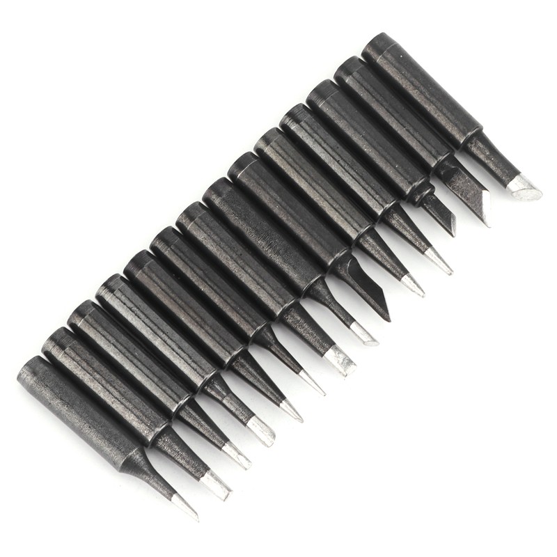 14Pcs Soldering Iron Tips External Heating Copper Welding Head Solder