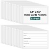 52 Pack Index Card Pockets with Top Open, 3.5 x