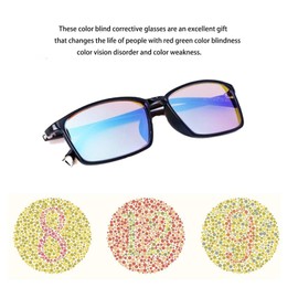 Teenidea Gafas de corrección para la ceguera al Color, Apto para Personas con discapacidad Visual Ciego Color Rojo-Verde-deteriorada