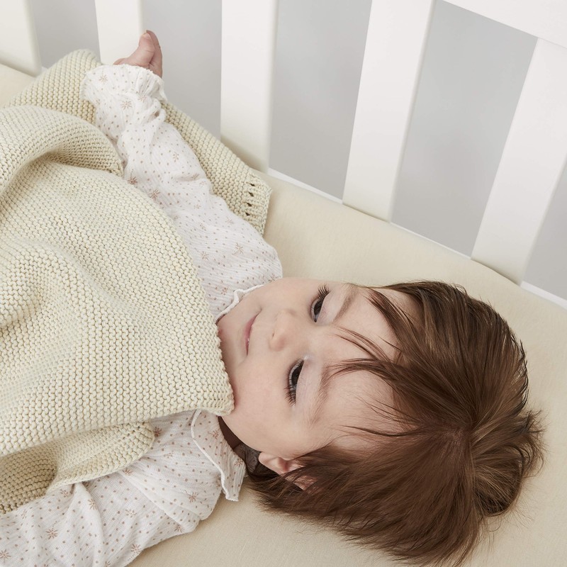 The Little Green Sheep Organic Crib Fitted Sheet - Linen
