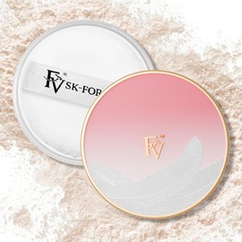 FV Powder Makeup Setting Powder, Fixing Powder with Puff, Translucent Loose Powder for Matting and Baking Powder, Even Complexion, Long Lasting Oil Control